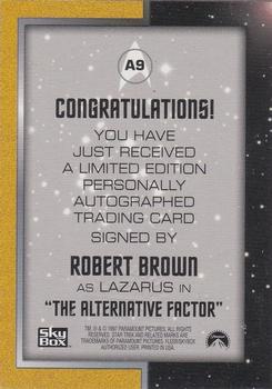 1997 SkyBox Star Trek Original Series 1 - Autographs #A9 Robert Brown Back