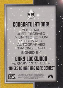 1997 SkyBox Star Trek Original Series 1 - Autographs #A16 Gary Lockwood Back