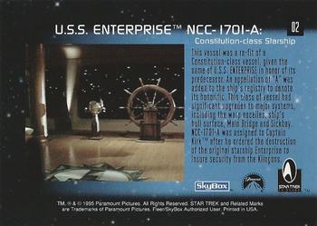 1995 SkyBox 30 Years of Star Trek Phase One #02 U.S.S. Enterprise NCC-1701-A Back