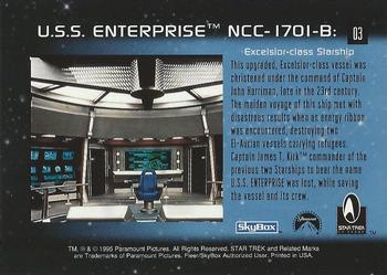 1995 SkyBox 30 Years of Star Trek Phase One #03 U.S.S. Enterprise NCC-1701-B Back