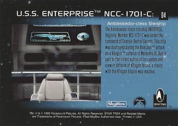 1995 SkyBox 30 Years of Star Trek Phase One #04 U.S.S. Enterprise NCC-1701-C Back