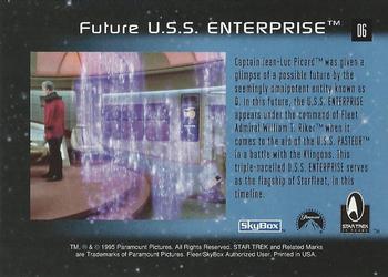 1995 SkyBox 30 Years of Star Trek Phase One #06 Future U.S.S. Enterprise Back