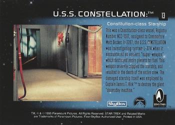 1995 SkyBox 30 Years of Star Trek Phase One #13 U.S.S. Constellation Back