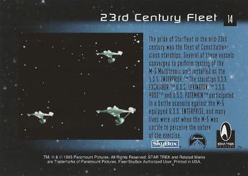 1995 SkyBox 30 Years of Star Trek Phase One #14 23rd Century Fleet Back