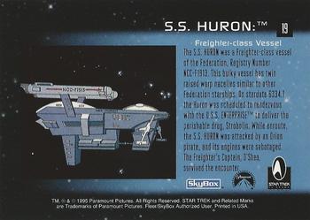 1995 SkyBox 30 Years of Star Trek Phase One #19 S.S. Huron Back