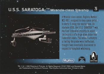 1995 SkyBox 30 Years of Star Trek Phase One #26 U.S.S. Saratoga Back