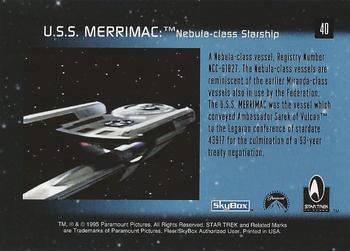1995 SkyBox 30 Years of Star Trek Phase One #40 U.S.S. Merrimac Back