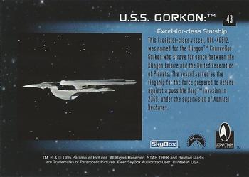 1995 SkyBox 30 Years of Star Trek Phase One #43 U.S.S. Gorkon Back