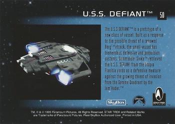 1995 SkyBox 30 Years of Star Trek Phase One #50 U.S.S. Defiant Back