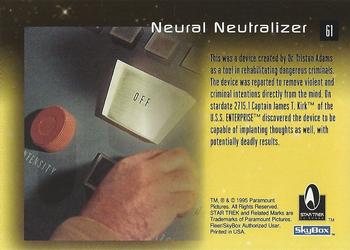 1995 SkyBox 30 Years of Star Trek Phase One #61 Neural Neutralizer Back