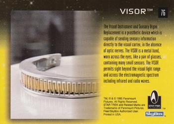 1995 SkyBox 30 Years of Star Trek Phase One #76 VISOR Back