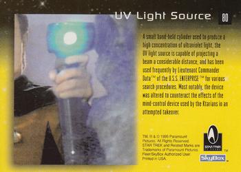 1995 SkyBox 30 Years of Star Trek Phase One #80 UV Light Source Back