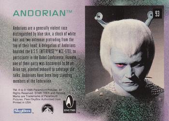 1995 SkyBox 30 Years of Star Trek Phase One #93 Andorian Back