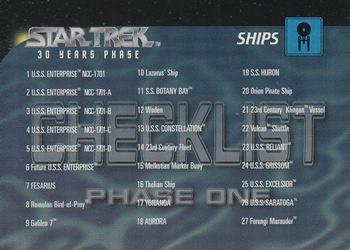 1995 SkyBox 30 Years of Star Trek Phase One #99 Checklist Card A: 1-54 Front
