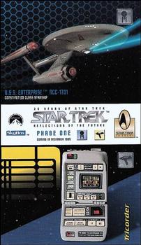 1995 SkyBox 30 Years of Star Trek Phase One #NNO Enterprise & Tricorder 2-Card Panel Front