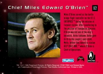 1996 SkyBox 30 Years of Star Trek Phase Two #172 Chief Miles Edward O'Brien Back