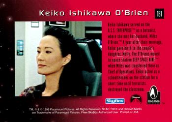 1996 SkyBox 30 Years of Star Trek Phase Two #181 Keiko Ishikawa O'Brien Back