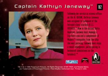 1996 SkyBox 30 Years of Star Trek Phase Two #182 Captain Kathryn Janeway Back