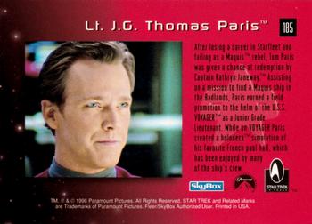 1996 SkyBox 30 Years of Star Trek Phase Two #185 Lt. J.G. Thomas Paris Back