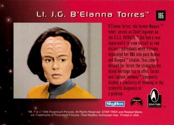 1996 SkyBox 30 Years of Star Trek Phase Two #186 Lt. J.G. B'Elanna Torres Back