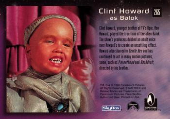 1996 SkyBox 30 Years of Star Trek Phase Three #265 Clint Howard as Balok Back