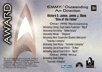 1996 SkyBox 30 Years of Star Trek Phase Three #284 Emmy: Outstanding Art Direction Back