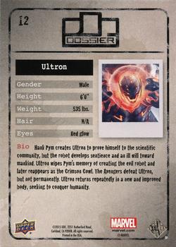 2015 Upper Deck Marvel Dossier - Foil #12 Ultron Back