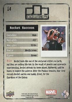 2015 Upper Deck Marvel Dossier - Foil #14 Rocket Raccoon Back