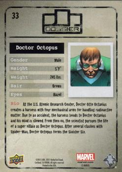 2015 Upper Deck Marvel Dossier - Foil #33 Doctor Octopus Back