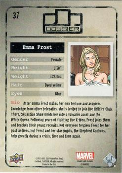 2015 Upper Deck Marvel Dossier - Foil #37 Emma Frost Back