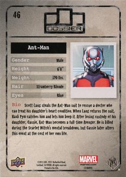 2015 Upper Deck Marvel Dossier - Foil #46 Ant Man Back