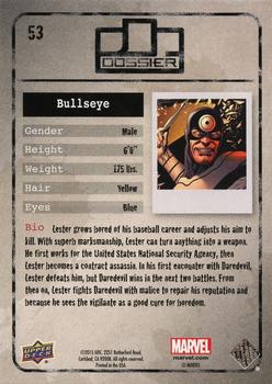 2015 Upper Deck Marvel Dossier - Foil #53 Bullseye Back