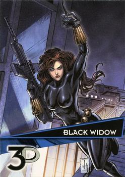 2015 Upper Deck Marvel 3D #3 Black Widow Front