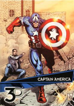 2015 Upper Deck Marvel 3D #4 Captain America Front