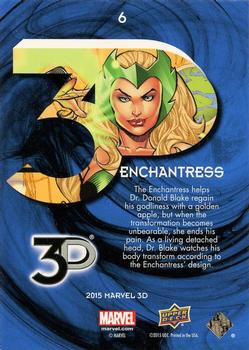 2015 Upper Deck Marvel 3D #6 Enchantress Back