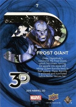 2015 Upper Deck Marvel 3D #7 Frost Giant Back