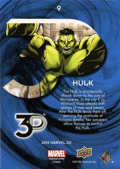 2015 Upper Deck Marvel 3D #9 Hulk Back
