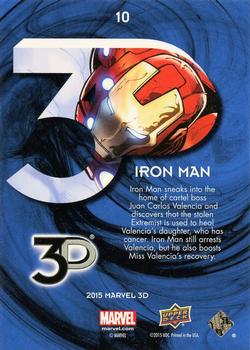2015 Upper Deck Marvel 3D #10 Iron Man Back