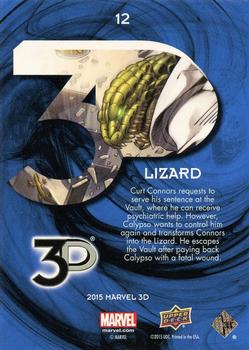 2015 Upper Deck Marvel 3D #12 Lizard Back
