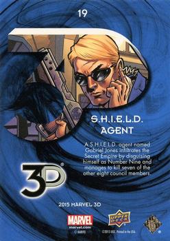2015 Upper Deck Marvel 3D #19 S.H.I.E.L.D. Agent Back