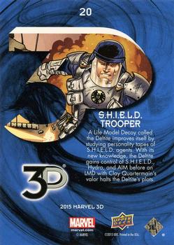2015 Upper Deck Marvel 3D #20 S.H.I.E.L.D. Trooper Back