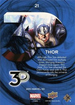 2015 Upper Deck Marvel 3D #21 Thor Back