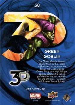 2015 Upper Deck Marvel 3D #30 Green Goblin Back