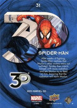2015 Upper Deck Marvel 3D #31 Spider-Man Back