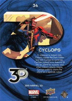 2015 Upper Deck Marvel 3D #34 Cyclops Back