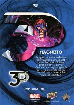 2015 Upper Deck Marvel 3D #38 Magneto Back