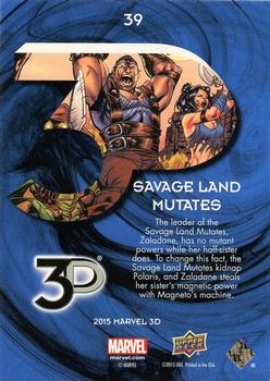 2015 Upper Deck Marvel 3D #39 Savage Land Mutates Back