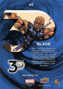2015 Upper Deck Marvel 3D #49 Blade Back