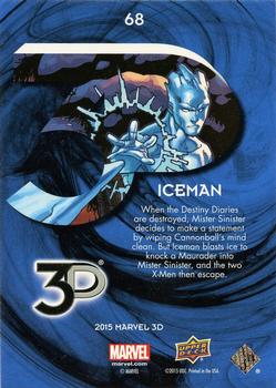 2015 Upper Deck Marvel 3D #68 Iceman Back