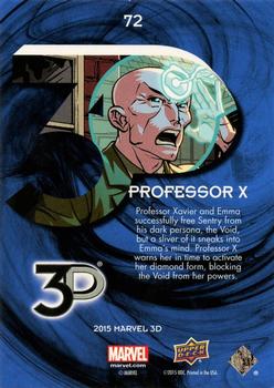 2015 Upper Deck Marvel 3D #72 Professor X Back
